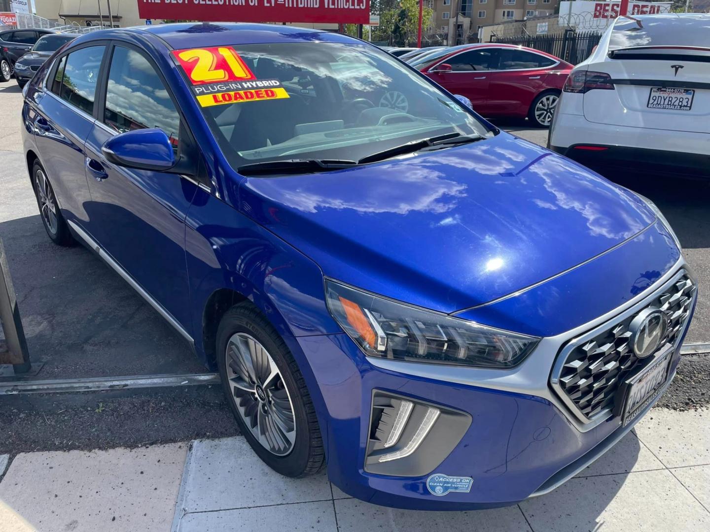 2021 BLUE /GRAY Hyundai Ioniq Plug-In Hybrid (KMHC75LD5MU) , located at 744 E Miner Ave, Stockton, CA, 95202, (209) 944-5770, 37.956863, -121.282082 - Photo#1